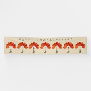 Family Thanksgiving Turkeys Banner