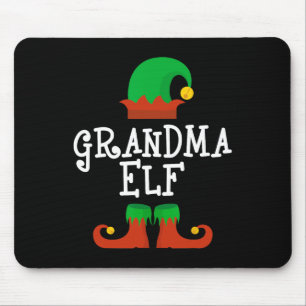 Family The Grandma Elf Christmas Pj Pajama Matchin Mouse Mat