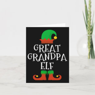 Family The Great Grandpa Elf Christmas Pj Pajama X Card