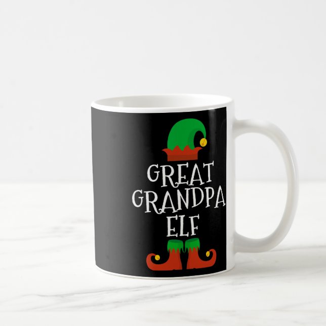 Family The Great Grandpa Elf Christmas Pj Pajama X Coffee Mug (Right)