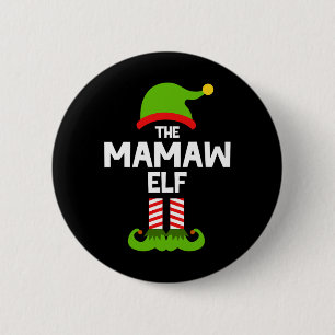 Family The Mamaw Elf Christmas Matching Pajama Pj  6 Cm Round Badge