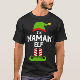 Family The Mamaw Elf Christmas Matching Pajama Pj T-Shirt