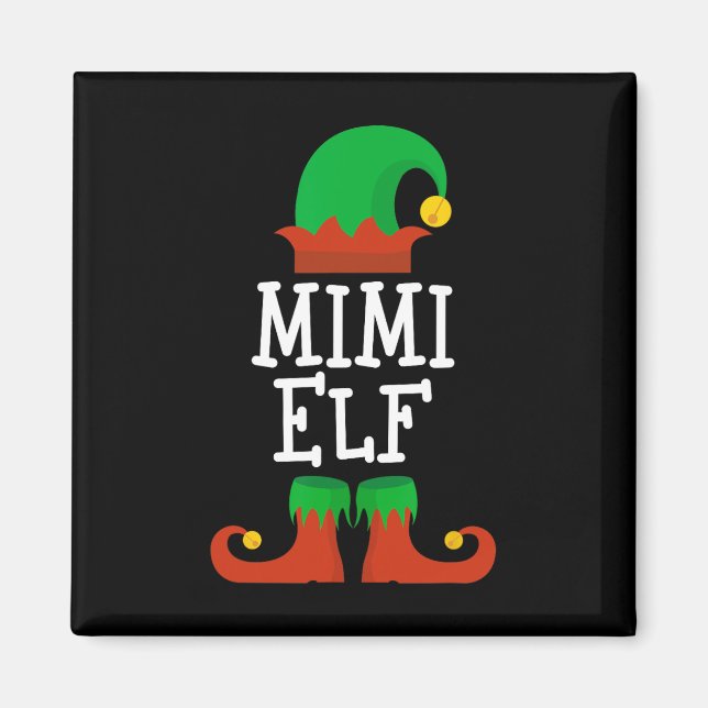 Family The Mimi Elf Christmas Matching Pj Pajama X Magnet (Front)