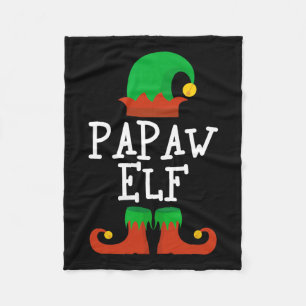 Family The Papaw Elf Christmas Matching Pj Pajama Fleece Blanket