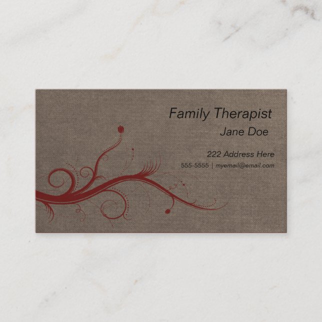 Family Therapist Business Card (Front)