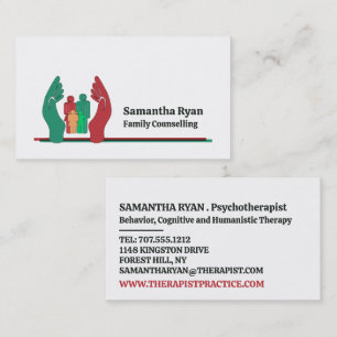 Family Therapy Care Design, Psychotherapist Business Card