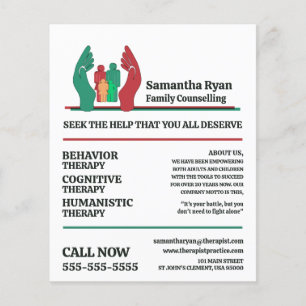 Family Therapy Care Design Psychotherapist Therapy Flyer