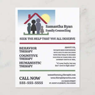 Family Therapy Design, Psychotherapist, Therapy Flyer