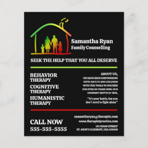 Family Therapy Logo, Psychotherapist, Therapy Flyer
