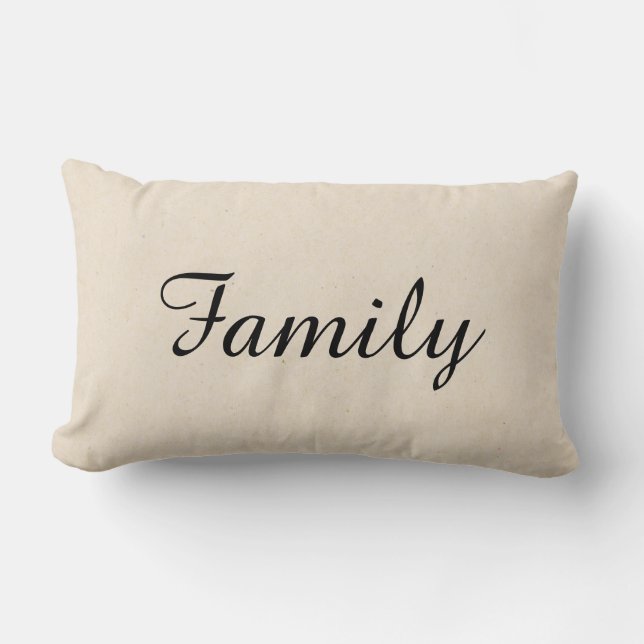 Family Throw Pillow (Front)