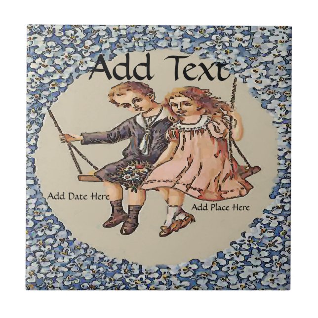 Family Tile, Dutch Look, Personalise Tile (Front)
