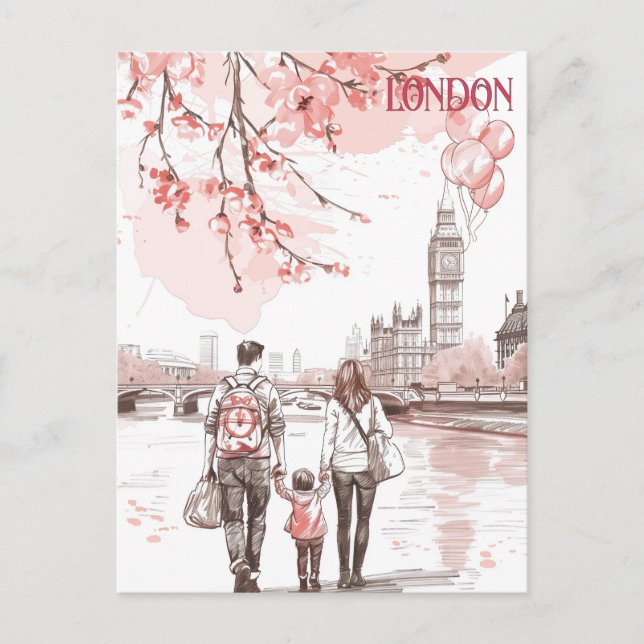 Family Time in London Postcard (Front)