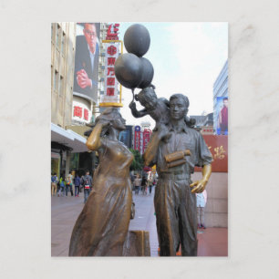 Family Time - Nanjing Road - Shanghai, China Postcard