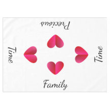 Family Time Precious Time Pink Hearts