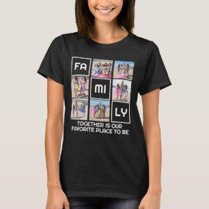 Family Together 6 Photos and Personalised Text T-Shirt