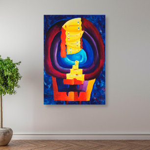 Family Together Modern Portrait Painting Art Canvas Print