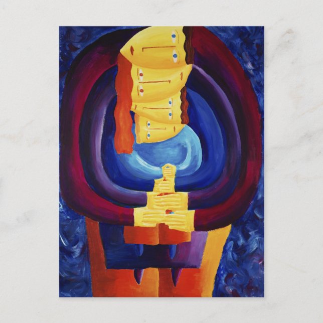 Family Together Modern Portrait Painting Art Postcard (Front)