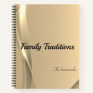 Family Traditions and Recipe Journal Golden Glow