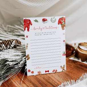 Family Traditions Christmas Baby Shower Game