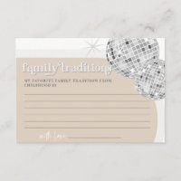 Family Traditions Disco Baby Shower Game Card