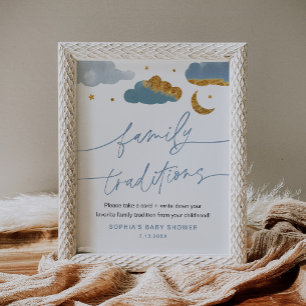 Family Traditions Sign Twinkle Star Baby Shower