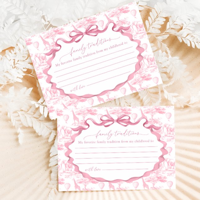 Family Traditions Toile Pink Safari  Enclosure Card (Creator Uploaded)