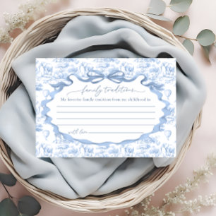 Family Traditions Toile Safari  Enclosure Card