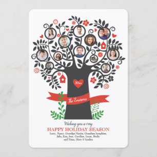 Family Tree 8+ Photo Greeting Card