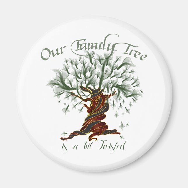 Family Tree a Bit Twisted Magnet (Front)