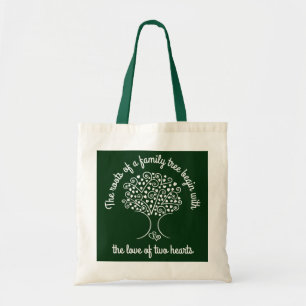 Family Tree Ancestry Hearts Genealogy White Gift Tote Bag