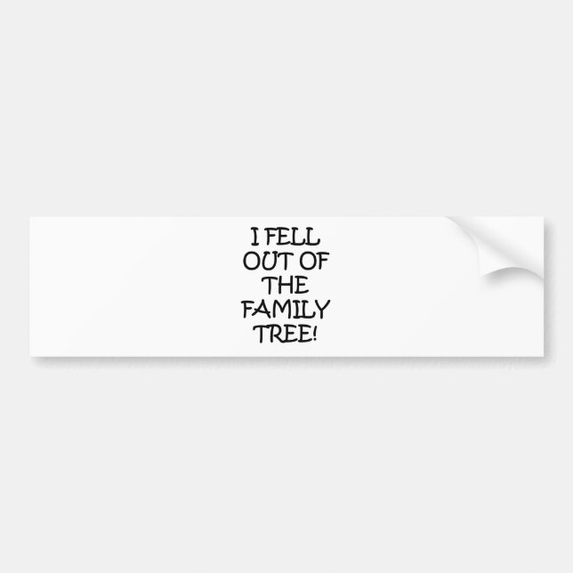FAMILY TREE BUMPER STICKER (Front)