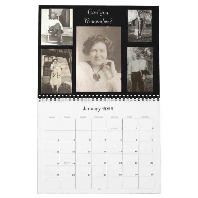 Family Tree Calendar (Jan 2026)