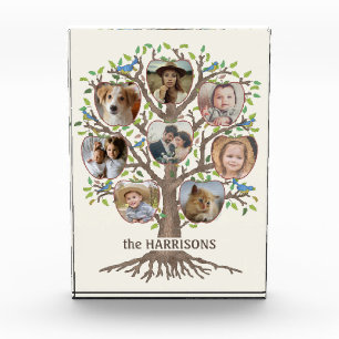 Family Tree Collage 8 Pictures Name Lt Beige Photo Block