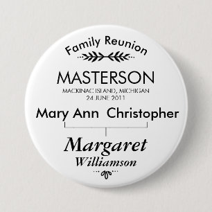 Family Tree Connection Reunion 7.5 Cm Round Badge