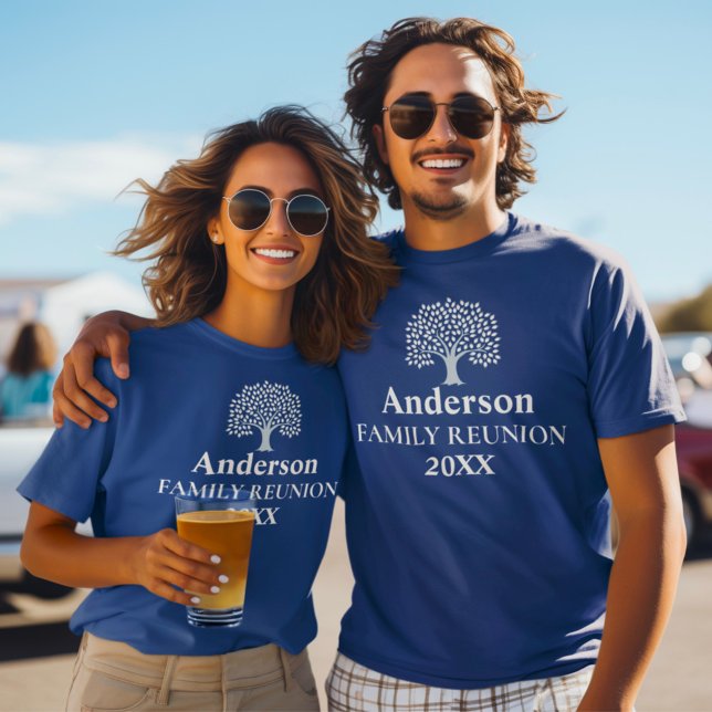 Family Tree Custom Name and Year Family Reunion T-Shirt (Creator Uploaded)
