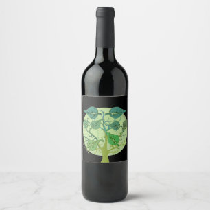 Family Tree Custom Personalised Wine Bottle Label