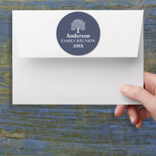 Family Tree Customisable Family Reunion Classic Round Sticker