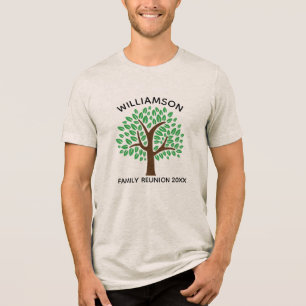 Family Tree Cute Custom Reunion Party Tri-Blend Shirt