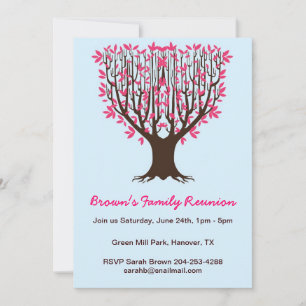 Family Tree Family Reunion Party Invitation