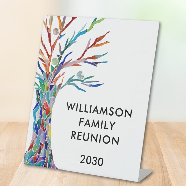 Family Tree Family Reunion Pedestal Sign (Creator Uploaded)