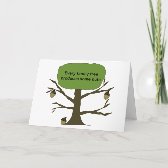 Family Tree Funny Birthday Card (Front)