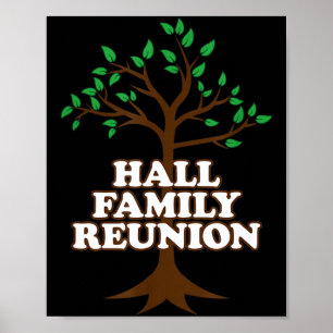 Family Tree Hall Family Reunion Poster