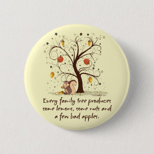 Family Tree Humour 6 Cm Round Badge