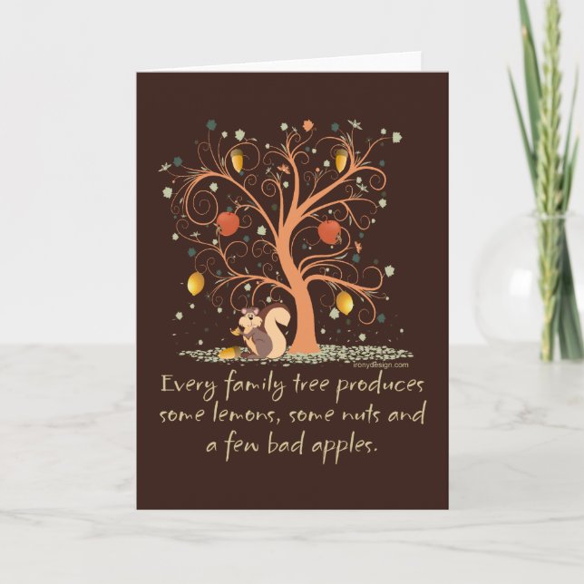 Family Tree Humour Design Card (Front)