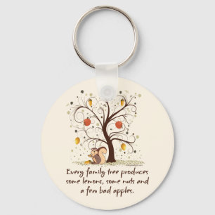 Family Tree Humour Key Ring