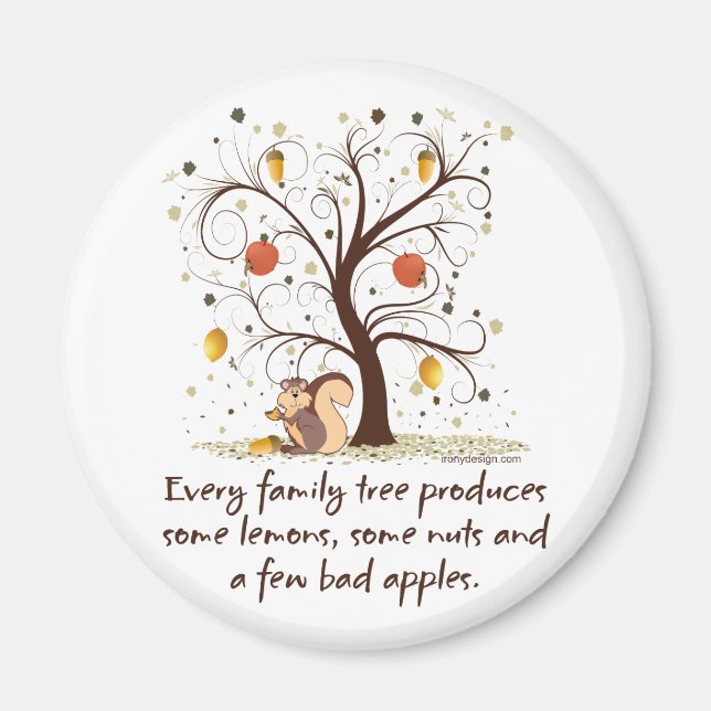 Family Tree Humour Magnet (Front)