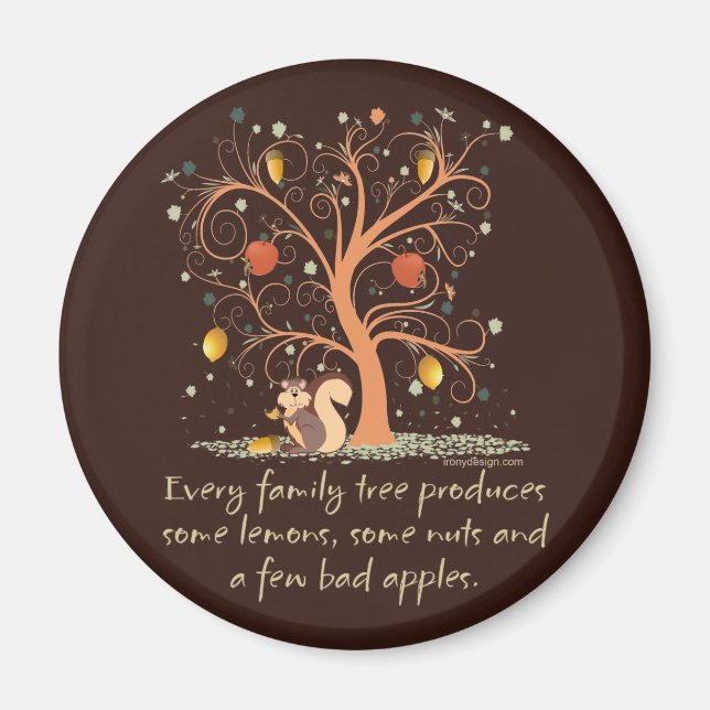 Family Tree Humour Magnet (Front)