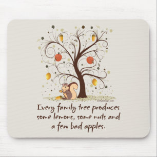Family Tree Humour Mouse Mat