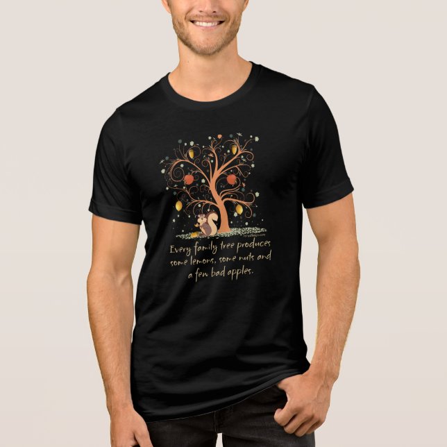 Family Tree Humour Tri-Blend Shirt (Front)