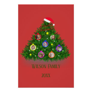 Family Tree in Christmas Tree Poster